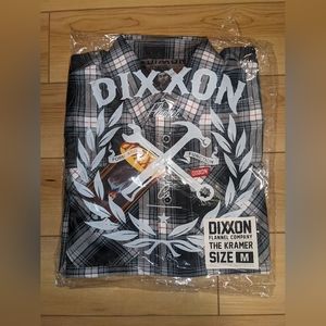 Dixxon Men's Medium The Kramer Seinfeld Black And White Flannel New In Bag With